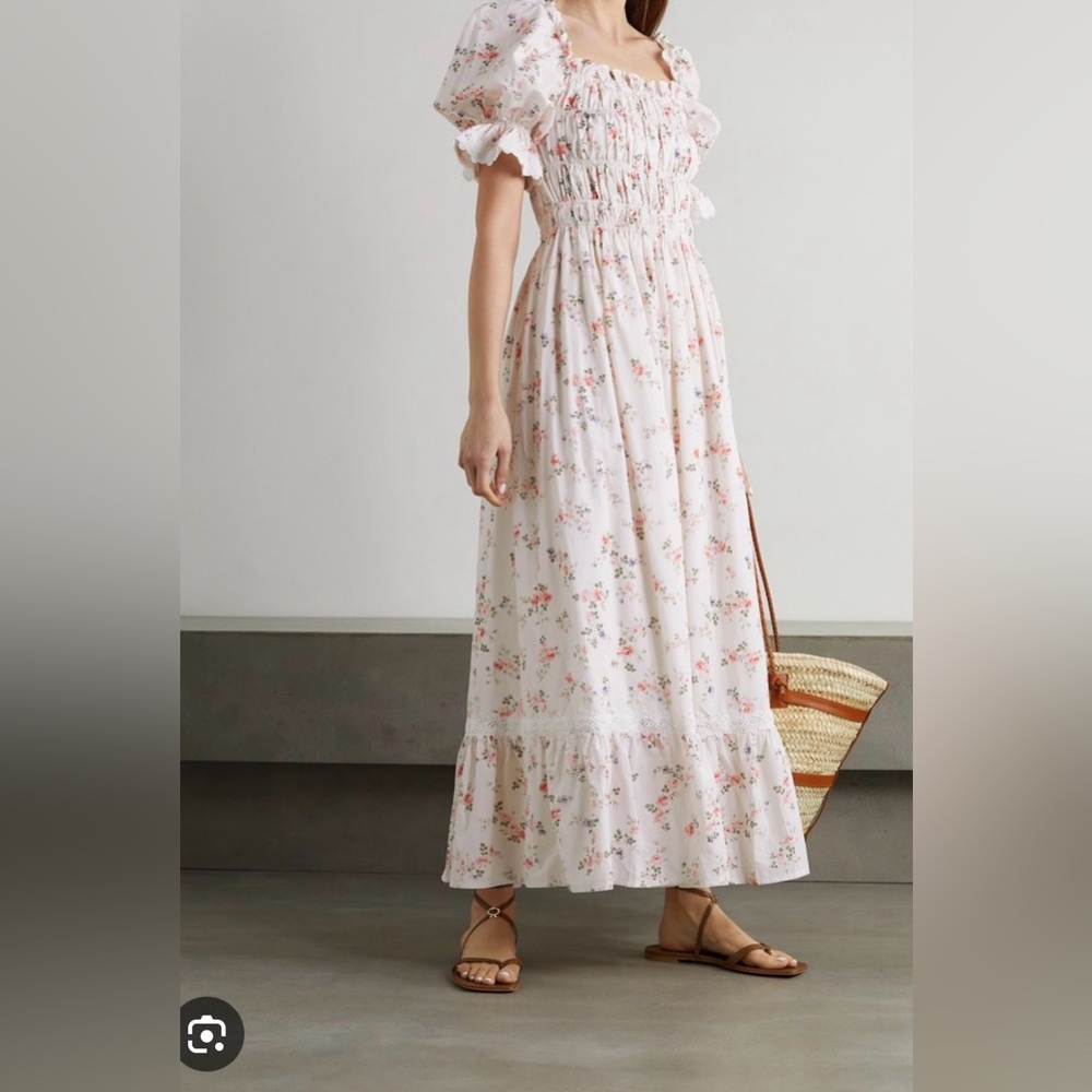 NWOT Lug Von Siga Elisa Cottage Core Floral Maxi Dress Size 2